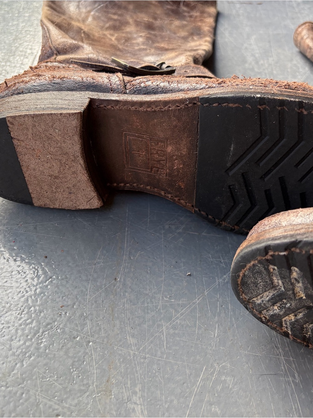 Frye Brown Suede Boot Interior View - Picture 5 of 6